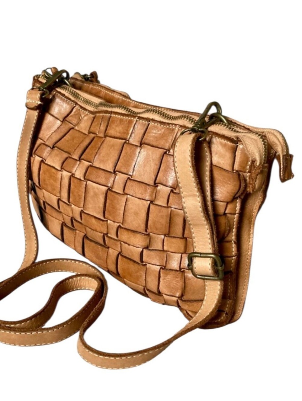 Costanza Rota Woven Leather Crossbody Bag